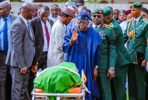 PRESIDENT TINUBU, VP SHETTIMA, DIGNITARIES BID FAREWELL AS FORMER PRESIDENT BUHARI LAID TO REST IN DAURA